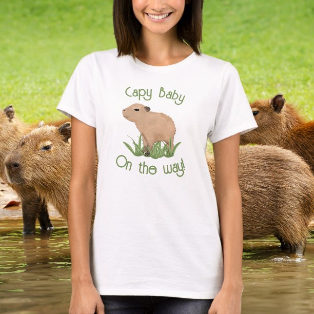 Camiseta Capy Capy, Mamãe De Bebê, Cute Personalizado, A Se (Criador carregado)