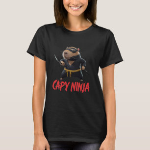 Camiseta Capy Capybara Ninja Funny Ninja Memória Amantes de