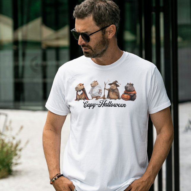 Camiseta Capy Halloween Capybara Halloween T-Shirt Engraçad (Criador carregado)