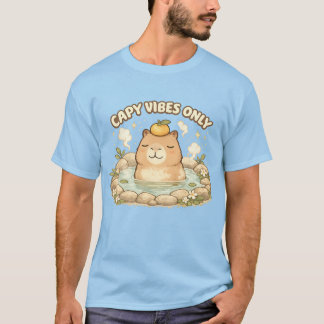 Camiseta Capy Vibes Only Fofo Capivara Kawaii