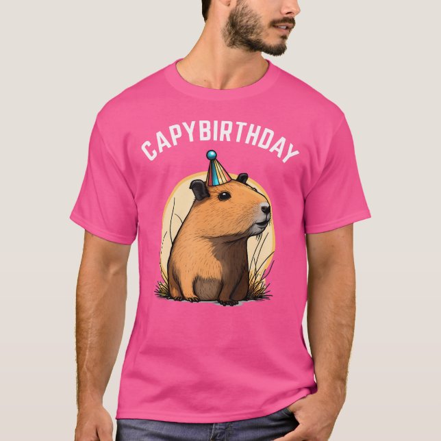 Camiseta Capyanniano de aniversário de Capybara (Frente)