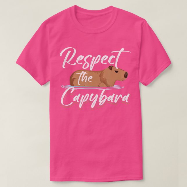 Camiseta Capybara Animais Pet Respeitam a Capybara (Frente do Design)