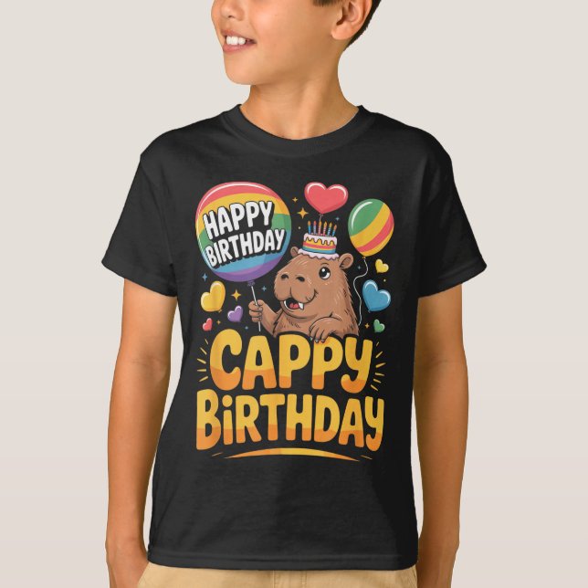 Camiseta Capybara Animal Lover Fun Cappy Birthday Party Sup (Frente)