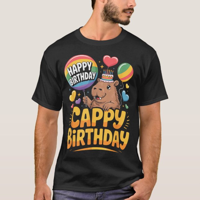 Camiseta Capybara Animal Lover Fun Cappy Birthday Party Sup (Frente)