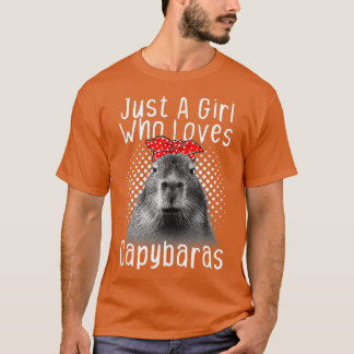 Camiseta Capybara, apenas uma garota que ama Capybaras (1)