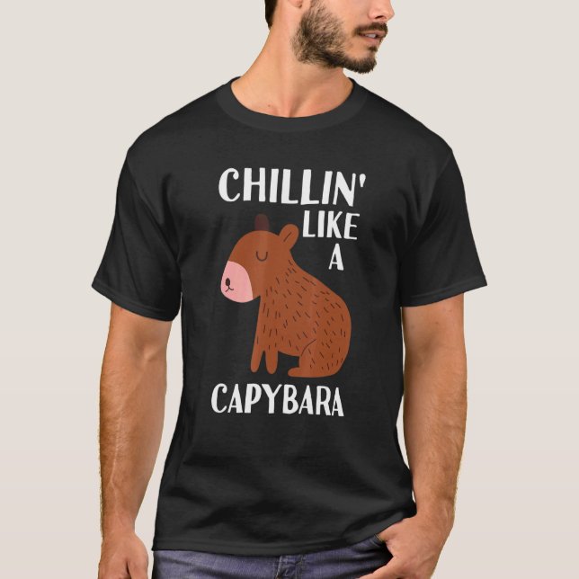 Camiseta Capybara Aquática Animal Rodent Capy Pet 12 (Frente)