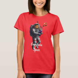 Camiseta Capybara Astronaut Bagpipes Playing Space T-Shirt