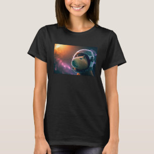 Camiseta Capybara Astronauta Profunda No Cósmico Espacial