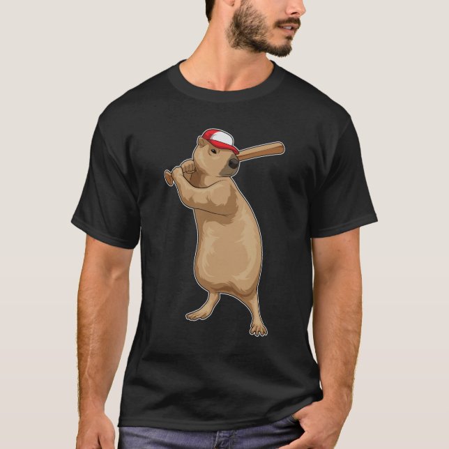 Camiseta Capybara Baseball Bat (Frente)