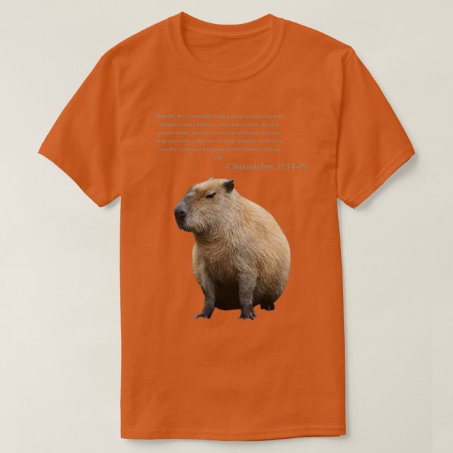 Camiseta Capybara Bíblia Verses (Frente do Design)