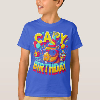 Camiseta Capybara Birthday Celebration Funny Party Gift Tee