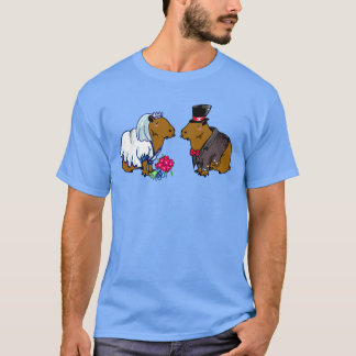 Camiseta Capybara Bride & Groom - Exposição de Casamento de