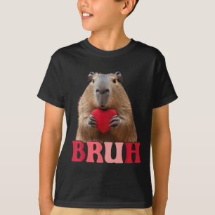 Camiseta Capybara Bruh Meme Engraçado Dizendo Adoltos Valen