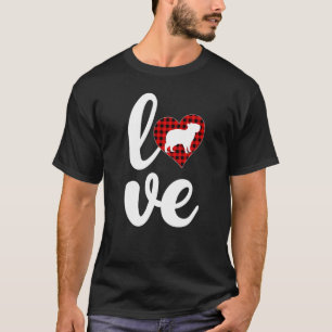 Camiseta Capybara Buffalo Plaid Love Capybara Valentine S D