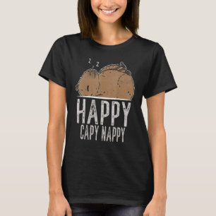 Camiseta Capybara Capibara Happy Capy Nappy