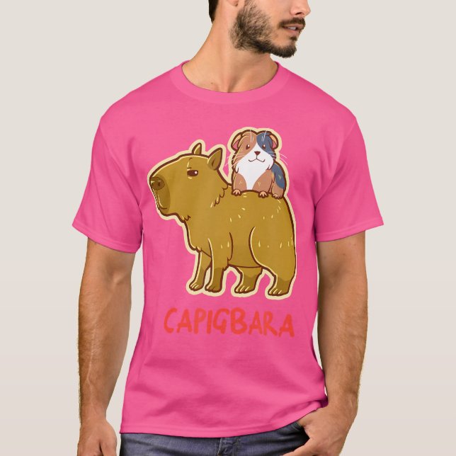 Camiseta Capybara Capigbara Guiné Pig Sentada Em Capybara (Frente)