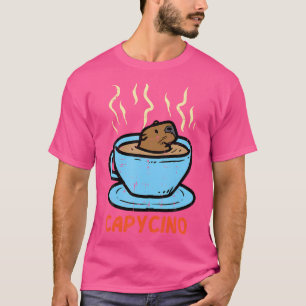 Camiseta Capybara Cappuccino Capycino Cute Capy Coffee