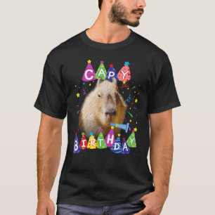 Camiseta Capybara Capy Birthday Feliz aniversário Capybaras