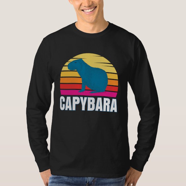 Camiseta Capybara  Capybara  Rodent Pet Animal Sunset (Frente)