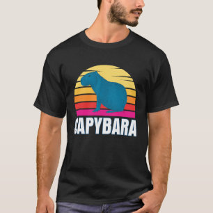 Camiseta Capybara Capybara Rodent Pet Animal Sunset