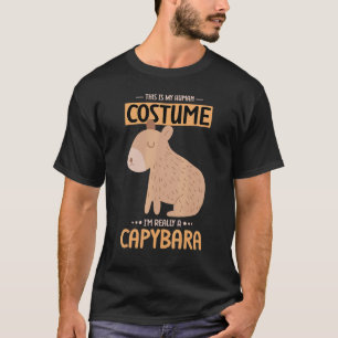 Camiseta Capybara Carpincho Este É O Meu Figurino Humano