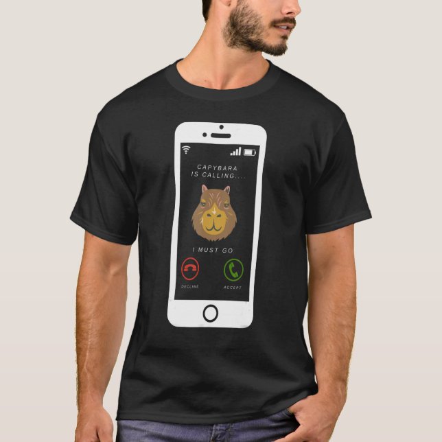 Camiseta Capybara chama-se humorista capibara Rodent Anima (Frente)