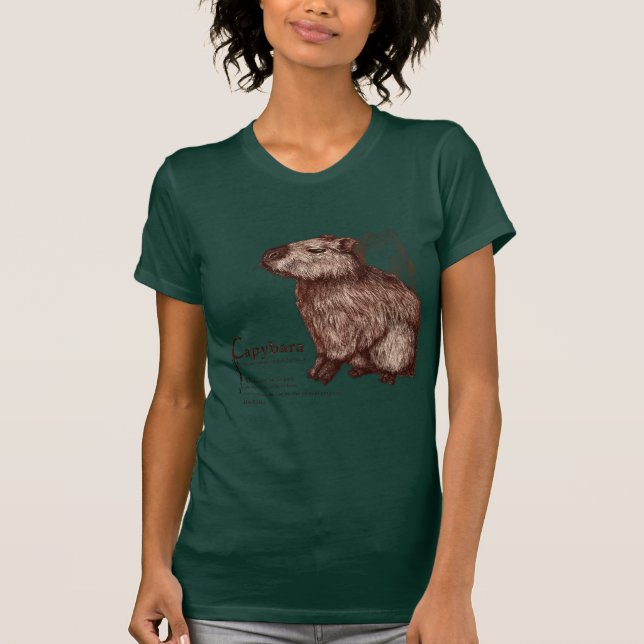 Camiseta capybara - chocolate (Frente)