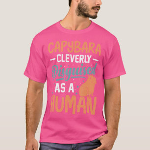 Camiseta Capybara Cleverly Disfarçada Como Capyb Engraçado 