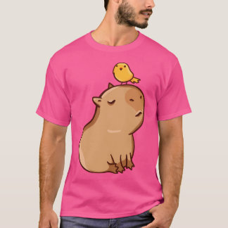Camiseta Capybara Com Bird