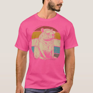 Camiseta Capybara Com Óculos De Sol Engraçado Animal Capyba