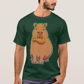 Camiseta Capybara comendo galinha frita