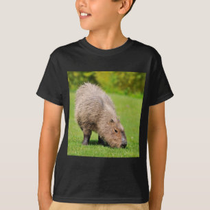 Camiseta Capybara comendo grama
