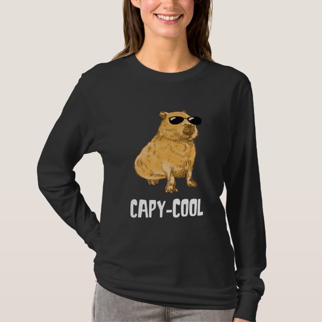 Camiseta Capybara Cool Rodent Animal Sunglass Capybara (Frente)