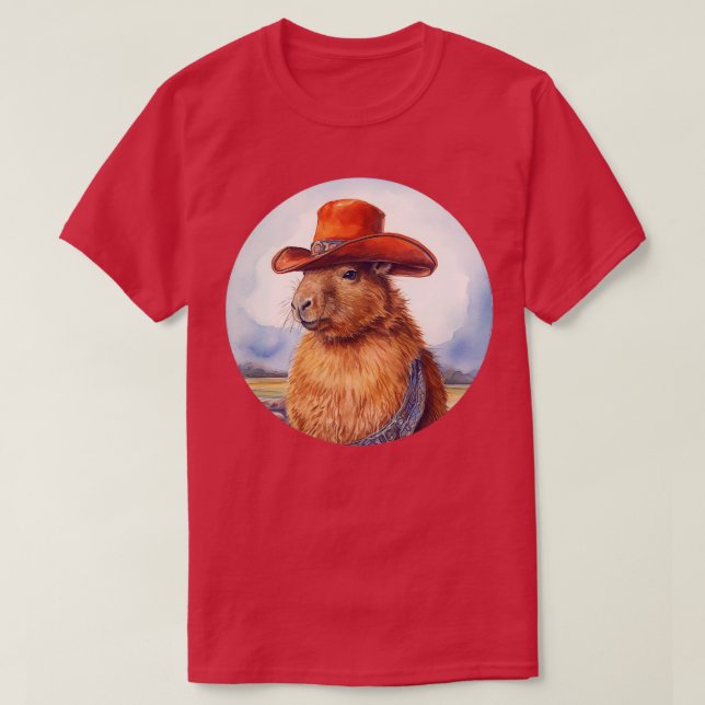 Camiseta Capybara Cowboy 4 (Frente do Design)