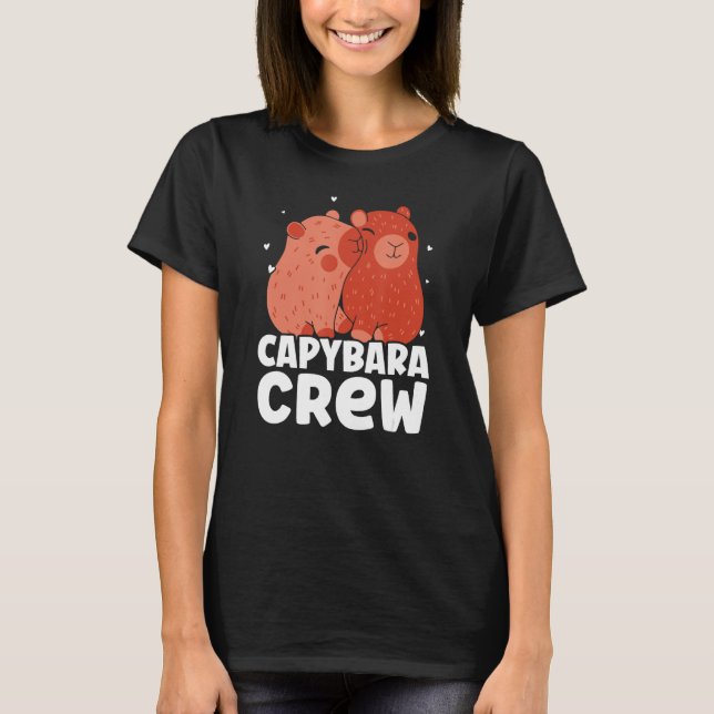 Camiseta Capybara Crew Animal Rodent Capybaras (Frente)