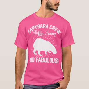 Camiseta Capybara Crew Fluffy Engraçado E Fabulosa Capybara