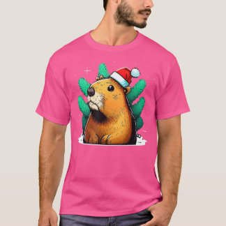 Camiseta Capybara Cute e Capybara Christmas engraçada