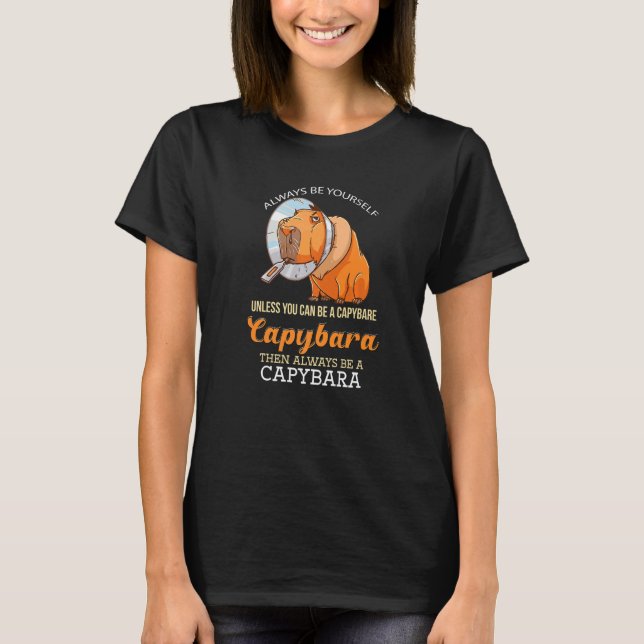 Camiseta Capybara  Cute Pet Animal Rodent Mammal Wildlife   (Frente)