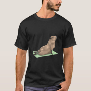 Camiseta Capybara Dog Yoga Pose Meditação Zen Workout