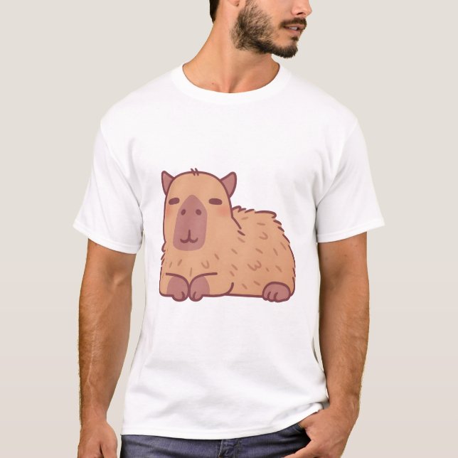 Camiseta Capybara Doodle em repouso (Frente)