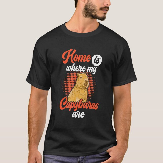 Camiseta Capybara é a minha casa, Rodent Sul-Americano Capy (Frente)