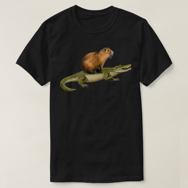 Camiseta Capybara e Alligator (Frente do Design)