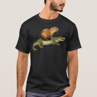 Camiseta Capybara e Alligator