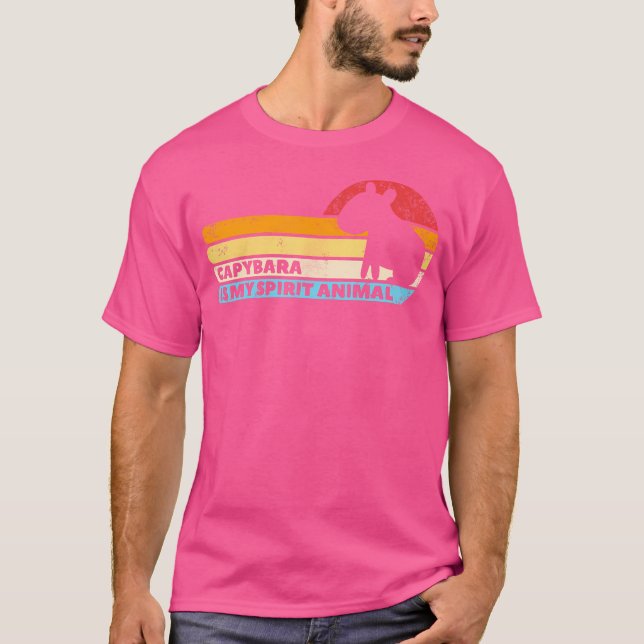 Camiseta Capybara É O Meu Espírito Animal Sunset Capybara (Frente)