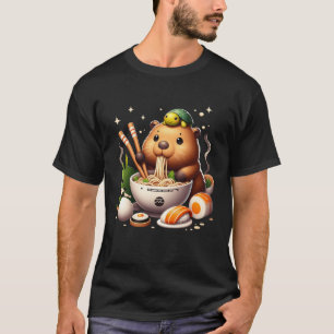 Camiseta Capybara E Tartaruga Que Compartilham Mochila E Ra