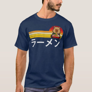 Camiseta Capybara Eating Ramen Engraçado Comida japonesa Ca
