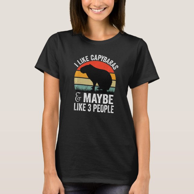 Camiseta Capybara Engraçada Oferece-Me Capybaras E Talvez 3 (Frente)