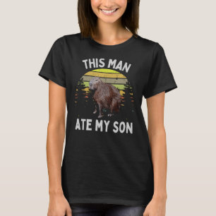 Camiseta Capybara Este Homem Comeu Meu Filho Memória Capyba
