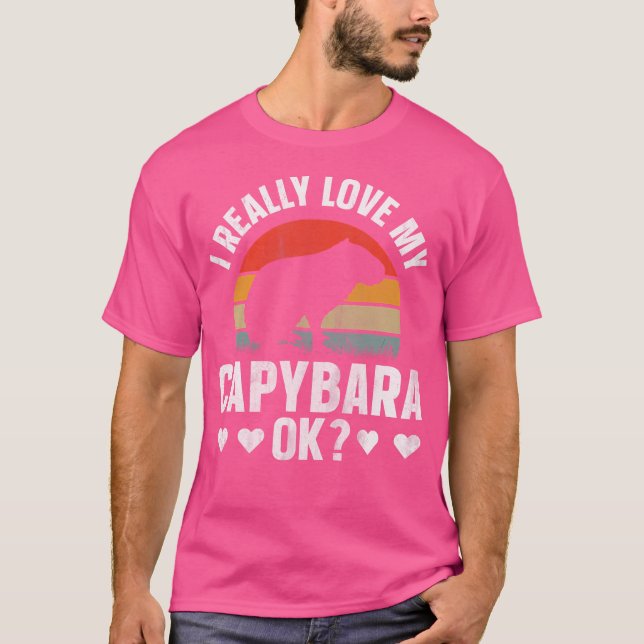 Camiseta Capybara Eu Amo Minha Capybara Ok (Frente)