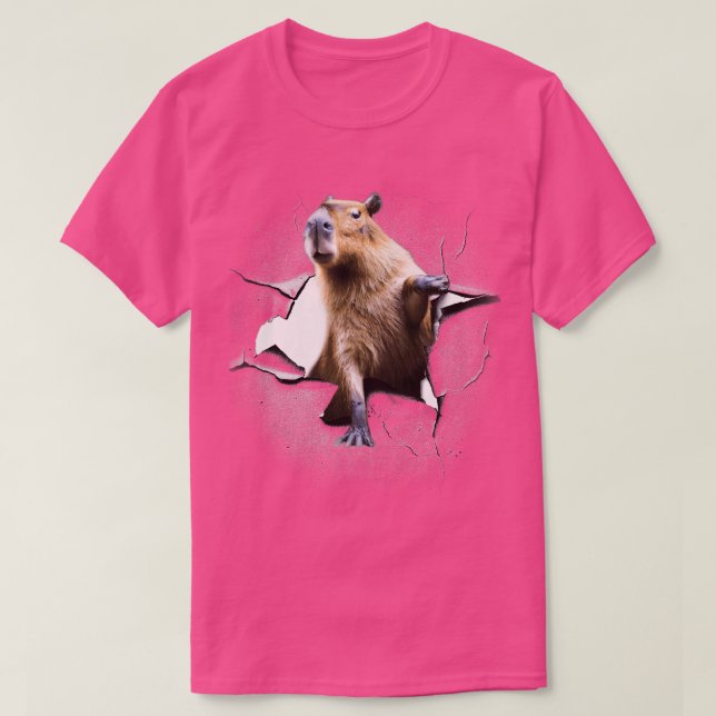Camiseta Capybara Face Breakthrough (Frente do Design)
